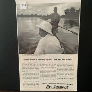 Vintage 1954 Pan American Pan Am I Now Meet Face to Face Ad Advertisement